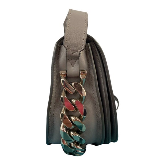 GIVENCHY INFINITY CHAIN CURB SMOOTH LEATHER SADDLE CROSSBODY BAG - Picture 5 of 12